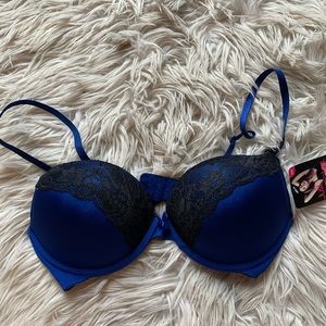 34C brand new bra (blue) (royal blue) (dark blue)